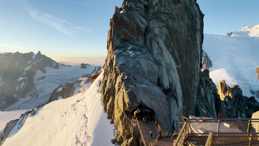 Aiguille du Midi summit in the French Alps