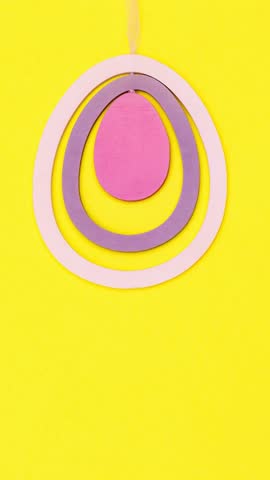 Happy Easter vertical video with Easter eggs