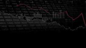 Transferring encrypted data with animation of financial graph and binary code. Cybersecurity, encryption, technology, finance, data transfer, coding - Powered by Shutterstock - Get 15% off with code: PIKWIZARD15