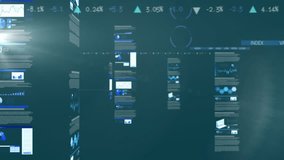 Animation showing digital map with data charts and graphs overlaying global network. Technology, analytics, data visualization, connectivity, digital transformation, information - Powered by Shutterstock - Get 15% off with code: PIKWIZARD15