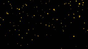 Animation of Gold Confetti Falling on Alpha Screen - Powered by Shutterstock - Get 15% off with code: PIKWIZARD15