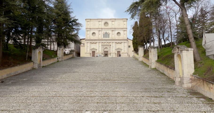 View of Basilica of San Bernardino located in the historic center of L