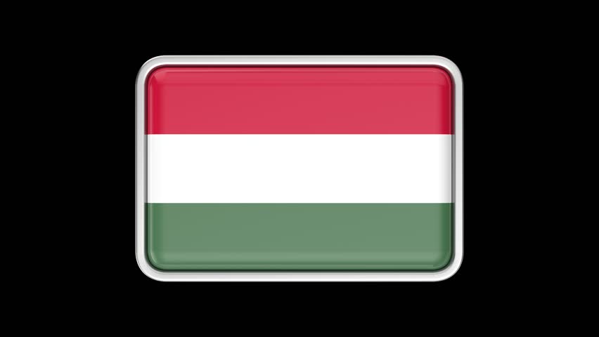 Spinning flag of Hungary on black background
