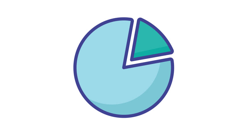 Animated Icon Pie Chart Transparent background alpha channel
