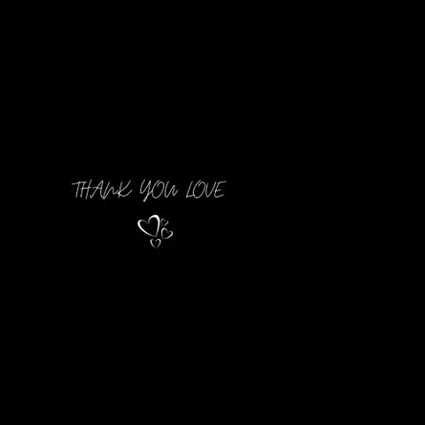 The image contains a single, glowing red heart surrounded by many smaller, dark-colored hearts. The text "THANK YOU LOVE" is written at the middle.