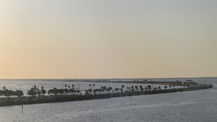 Tampa Bay Sunset Timelapse, Rocky Point, Courtney Campbell Causeway