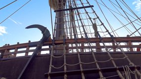 Details of the Spanish galleon, Andalucia, docked in the port of Alicante, Spain. - Powered by Shutterstock - Get 15% off with code: PIKWIZARD15