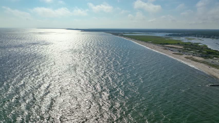 West Dennis Lighthouse was built in 1855 knows as Bass River Light at West Dennis Beach in town of Dennis, Cape Cod, Massachusetts MA, USA. 