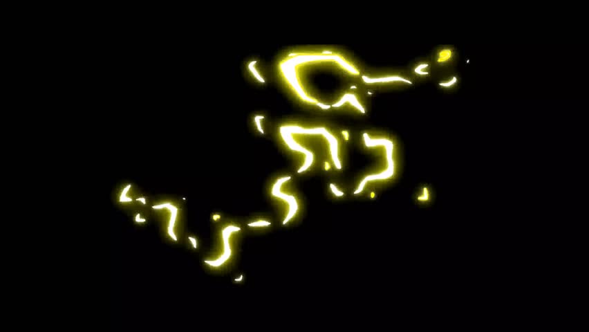 Yellow lightning explosion animation on a black screen. Powerful electric burst with dynamic energy, perfect for VFX, motion graphics, games, and cinematic effects