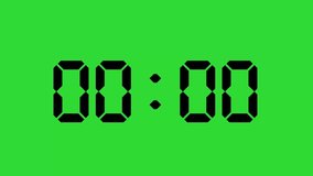 Digital Countdown Timer Animation Green Screen 0 to 60 Seconds 4K Video - Powered by Shutterstock - Get 15% off with code: PIKWIZARD15