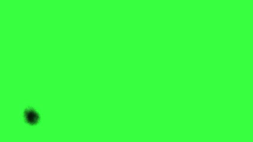 Video of spray paint effect with black color on green background. Smooth airbrush motion creating abstract shape. Ideal for graffiti, texture, and urban art concepts in design projects.