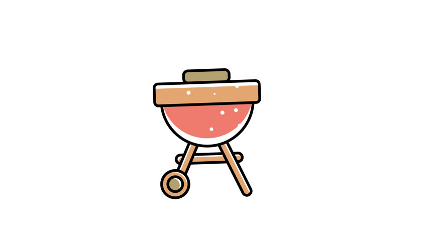 Pink grill with vibrant hues perfect for summer themed designs or BBQ promotional materials requiring a pop of color and fun.