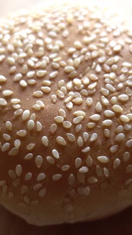 Burger bun with sesame seeds 02