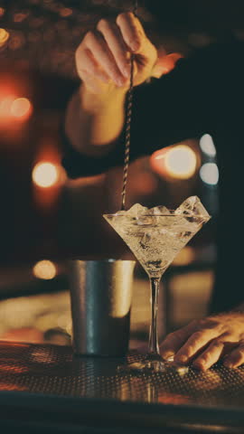 Delicious cocktail at the bar