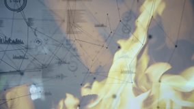 Interacting with screen, person surrounded by network of data processing animation. Technology, innovation, digital, interface, connectivity, information - Powered by Shutterstock - Get 15% off with code: PIKWIZARD15