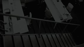 Encryption process animation over office setting with visible computer code. Data security, cybersecurity, digital, programming, technology, network - Powered by Shutterstock - Get 15% off with code: PIKWIZARD15