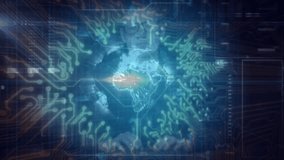 Animation of brain data processing, person working at computer in school setting. Technology, education, neuroscience, analysis, digital, innovation - Powered by Shutterstock - Get 15% off with code: PIKWIZARD15