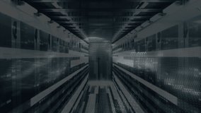 In server room, digital data streams flowing with binary code animation. Technology, futuristic, streaming, network, cybersecurity - Powered by Shutterstock - Get 15% off with code: PIKWIZARD15