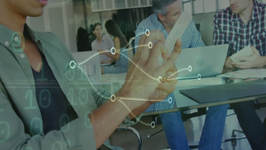 Using tablets and laptops, professionals working with digital animation data overlay. Technology, workspace, teamwork, creativity, innovation, media - Powered by Shutterstock - Get 15% off with code: PIKWIZARD15