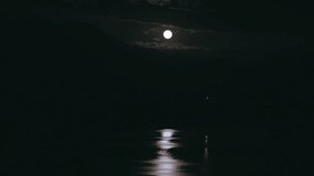 A breathtaking view of the full moon shining over a calm sea at night. The moonlight reflects beautifully on the water, creating a peaceful and dreamy atmosphere. Ideal for night photography. - Powered by Shutterstock - Get 15% off with code: PIKWIZARD15