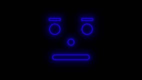 Glowing neon face animation with abstract geometric features on a dark background. Perfect for sci-fi, cyberpunk, AI concepts, and futuristic digital art. - Powered by Shutterstock - Get 15% off with code: PIKWIZARD15