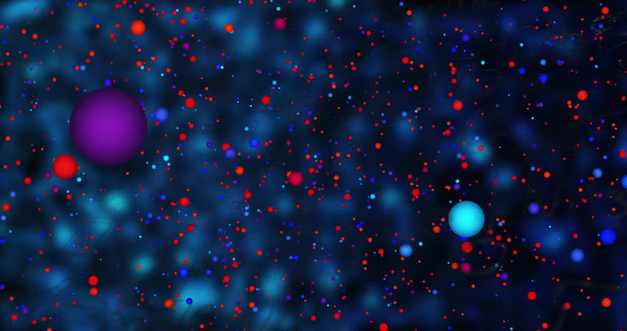 Glowing animation of colorful DNA strand on dark blue background. Genetics, biology, science, technology, molecular, digital