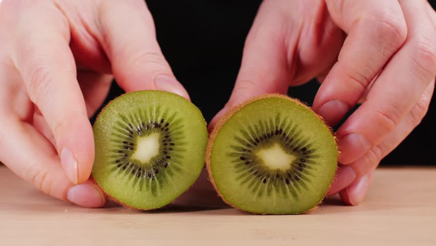 Fresh kiwi, Close-up of kiwi slices. Fresh and healthy fruits vitamin c.