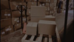 Colorful geometric shapes with animation over warehouse background for flash sale. Promotion, ecommerce, marketing, discount, graphic, pattern - Powered by Shutterstock - Get 15% off with code: PIKWIZARD15