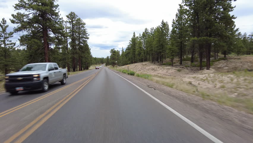 Driving Plate Bryce Canyon Scenic Drive Northbound Multicam Set 34 Front View Bryce Canyon Lodge Utah Southwest USA