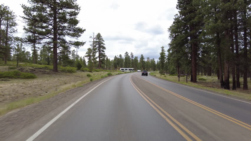 Driving Plate Bryce Canyon Scenic Drive Northbound Multicam Set 34 Rear View Bryce Canyon Lodge Utah Southwest USA