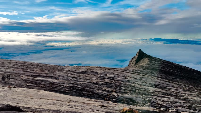 Time lapse of the view from the peak of Mount Kinabalu