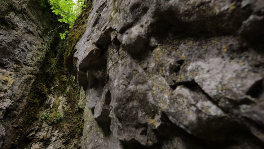 the magnificent cliffs of the Pierre Gorge that can be seen over the rocks