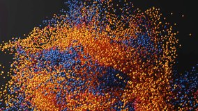 3d render of abstract loop art video animation with 3d small particles in orange, red, purple, and blue color - Powered by Shutterstock - Get 15% off with code: PIKWIZARD15