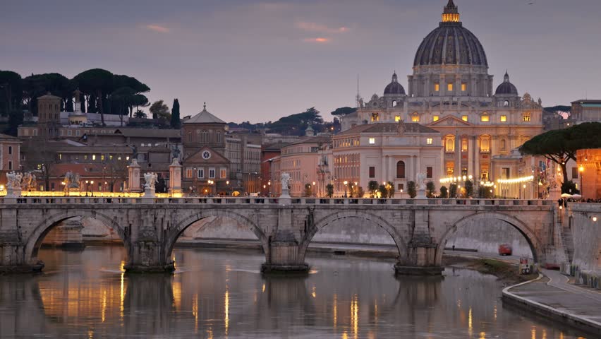 Zoom out shot of St. Peter