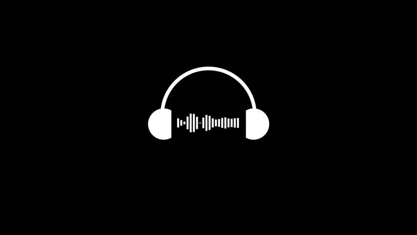 headphones icon animation. turquoise color headphones sign looped animation. Helpline chat logotype pictogram animation.