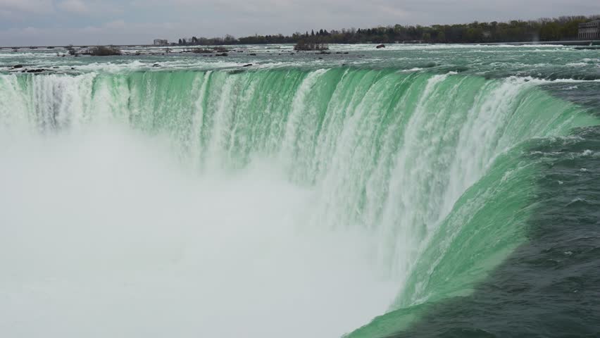 Falling edge of Niagara Falls in Canada
