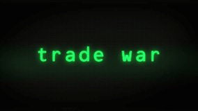 Trade war tariffs and protectionism text typing on display screen. Searching with retro monitor green pixel macro view. - Powered by Shutterstock - Get 15% off with code: PIKWIZARD15