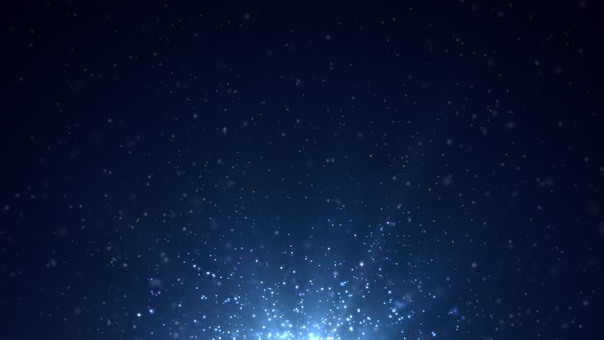 Animated Background Loop - Glowing Particles Rising with Light Rays