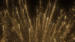 Dazzling 4K Video Footage of Golden Light Sprays | Abstract 2160p Animation Clip for Weddings, Birthdays, and Celebrations - Powered by Shutterstock - Get 15% off with code: PIKWIZARD15