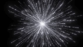 Stunning 4K Video Footage of a Silver Firework Explosion | Abstract 2160p Animation Clip with Radiant Glowing Particles and Light Streaks - Powered by Shutterstock - Get 15% off with code: PIKWIZARD15