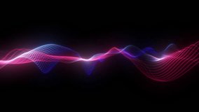 Mesmerizing 4K Video Footage of a Red and Blue Flowing Waveform | Abstract 2160p Animation Clip with Futuristic Digital Motion and Energy - Powered by Shutterstock - Get 15% off with code: PIKWIZARD15