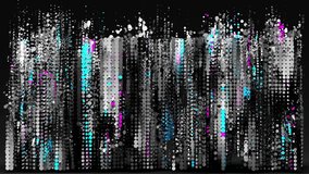 3d render abstract video 3d background wallpaper with surreal flying objects based on small circles torus spheres rings dots balls in different sizes in lines mosaic pattern in blue purple black grey - Powered by Shutterstock - Get 15% off with code: PIKWIZARD15