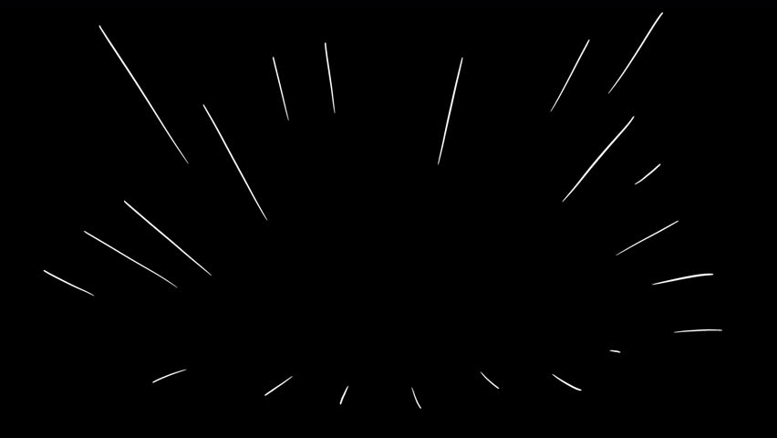 A dynamic white line effect on the screen. A 2D animation that adds vibration, life, pulsation, speed, flight, wind, and impact. A stock cartoon-style running effect in 4K with an alpha channel.