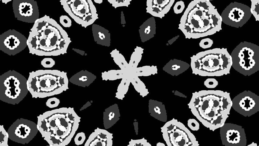 Intricate Black And White Floral Pattern Creating Hypnotic Symmetry In Modern Design Video - Powered by Shutterstock - Get 15% off with code: PIKWIZARD15