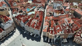 Flying above Prague’s old town rooftops, uncovering the city’s medieval beauty - Powered by Shutterstock - Get 15% off with code: PIKWIZARD15