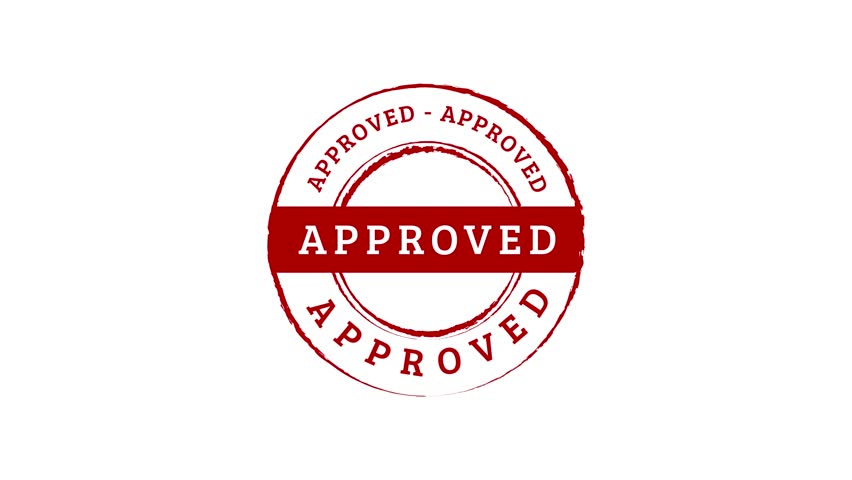 approved rubber stamp approve confirmed seal mark badge animated