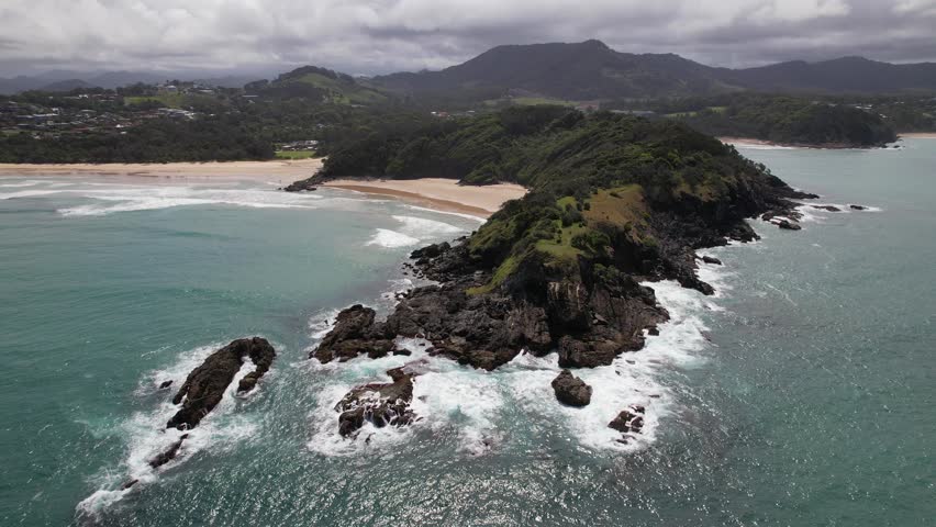 Little Diggers Beach And Charlesworth Beach In NSW, Australia - Aerial Shot