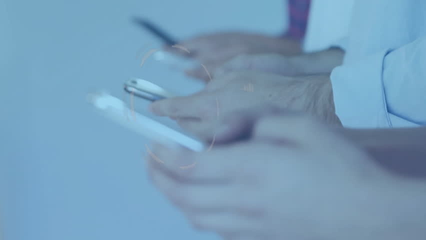 Digital interface with facial recognition animation over person using smartphone. Technology, innovation, biometric, security, identification - Powered by Shutterstock - Get 15% off with code: PIKWIZARD15