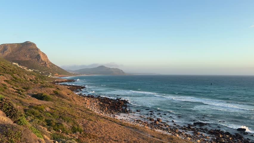 Misty Cliffs beach in Scarborough near Cape Point, South Africa.