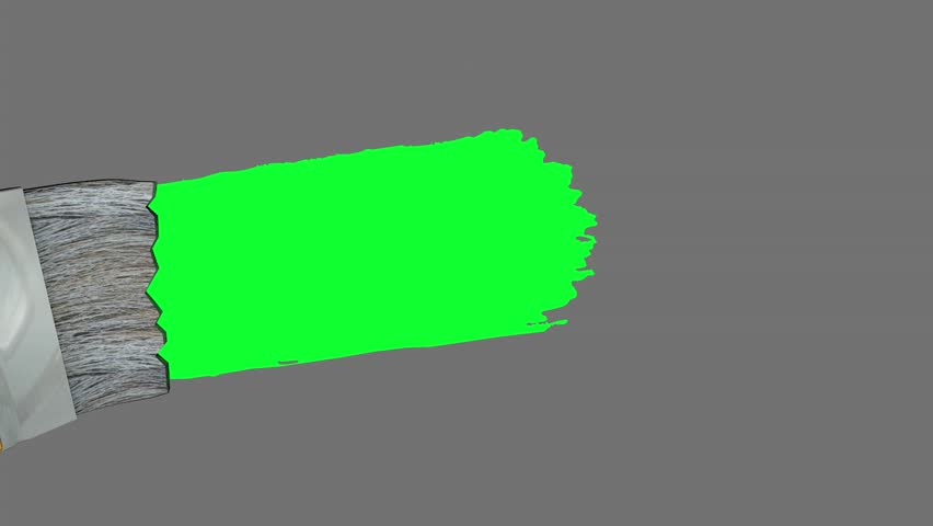 Green screen paint brush animation.
